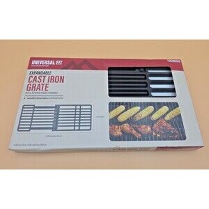 Master Forge 19.5-in x 7.75-in Rectangle Cast iron Grilling grate Expandable NEW